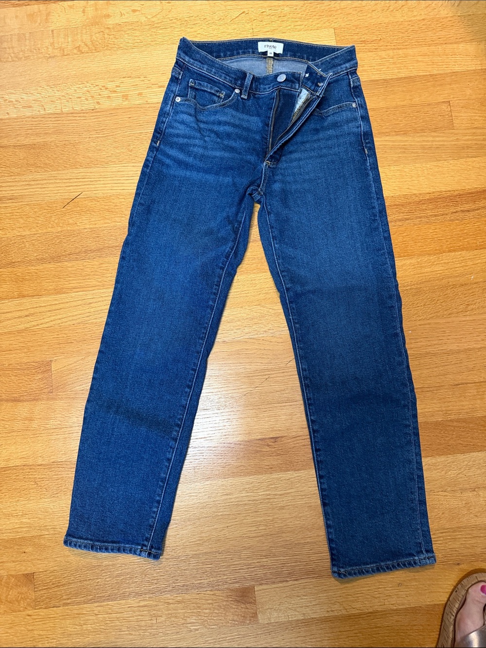Women’s Dark Blue Denim Jeans - Comfortable Straight Fit